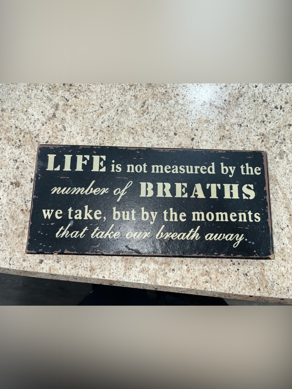 Inspirational Wooden Wall Plaque - Black & Cream